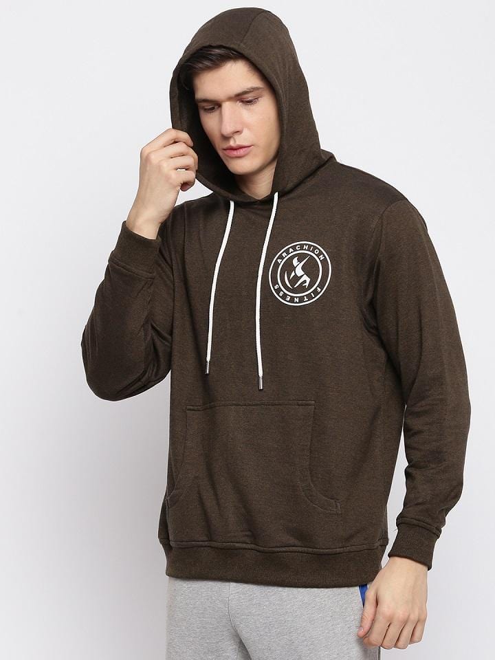 Seaweed Green Hoodie For Men | Arachion Logo Print