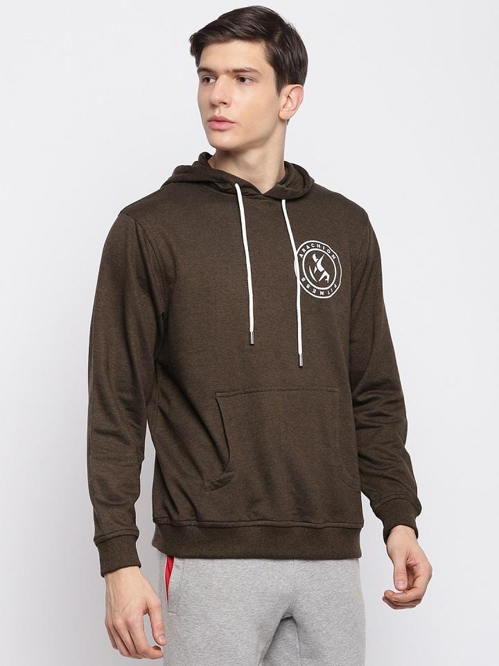 Seaweed Green Hoodie For Men | Arachion Logo Print