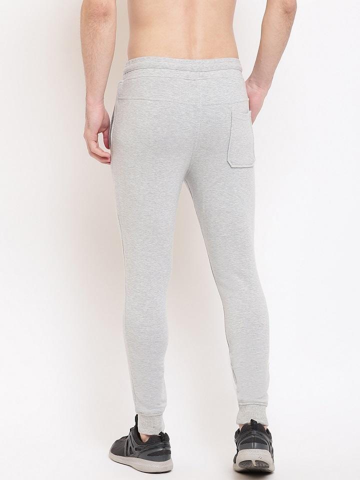 Grey Joggers For Men | Solid Name Print